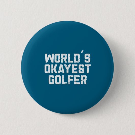 Werelds Oké Golfspeler Funny Golf Golf Grap Vader Ronde Button 5,7 Cm (Voorkant)