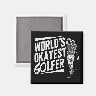Werelds Oké Golfspeler Funny Golf Liefhebber Golfe Magneet