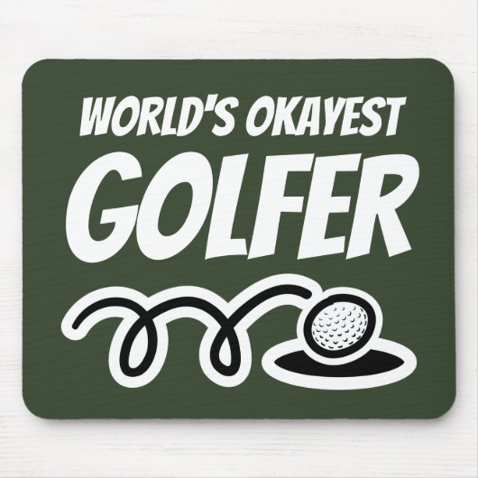 Werelds Oké golfspeler grappige muismat cadeau (Voorkant)