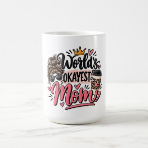 Werelds Oké Moeder Luipaardprint Rommelige Knot Koffiemok