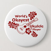 Werelds Oké - Roest Ronde Button 4,0 Cm (Voorkant)