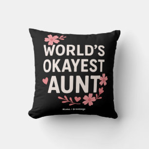 Werelds Oké Tante Grappig Moederdag Cadeau Kussen