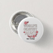 Werelds Oké Tante Grappig Moederdag Cadeau Ronde Button 3,2 Cm (Voorkant /achterkant)