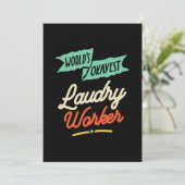 Werelds Oké Wasmedewerker Kaart (Staand voorkant)