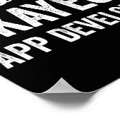 Werelds okéste app-ontwikkelaar grappig sarcastisc poster (Hoek)