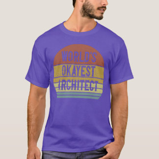 Werelds Okéste Architect 70s retro T-shirt