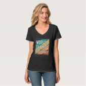 Werelds Okéste Bartender Barkeeper T-shirt (Voorkant volledig)