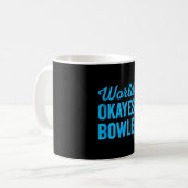 Werelds okéste bowler grappig sarcastisch cricket koffiemok (Voorkant links)