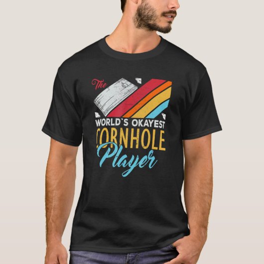 Werelds Okéste Cornhole Speler Cornhole 2 T-shirt (Voorkant)