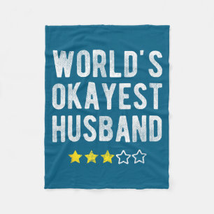 Werelds okéste echtgenoot funny familie matching fleece deken