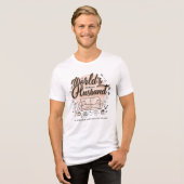 Werelds Okéste Echtgenoot Funny Gepersonaliseerd Tri-Blend Shirt (Voorkant volledig)