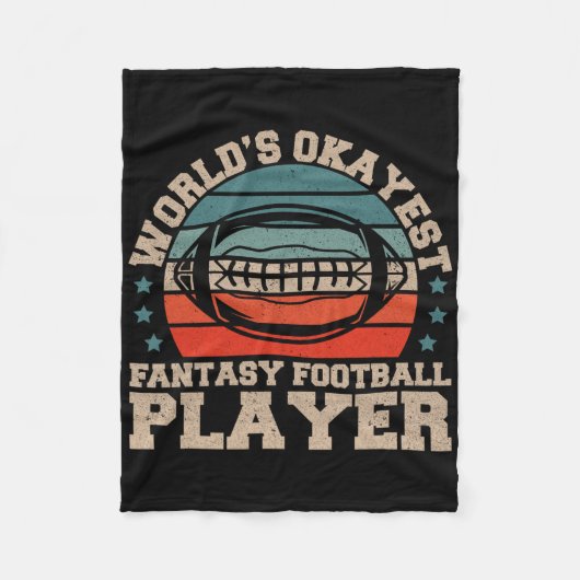 Werelds Okéste Fantasy Football Speler Fantasy Foo Fleece Deken (Voorkant)