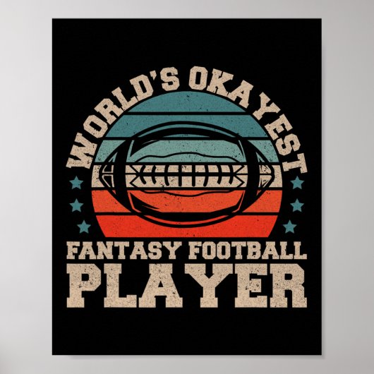Werelds Okéste Fantasy Football Speler Fantasy Foo Poster (Voorkant)