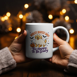 Werelds Okéste Geest Gouden Retriever Shirt Tweekleurige Koffiemok