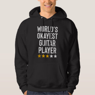 Werelds Okéste Gitarist Muziek Liefhebber Grappige Hoodie