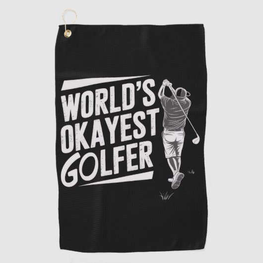 Werelds Okéste Golfer Grappige Golf Liefhebber Gol Golfhanddoek (Voorkant)
