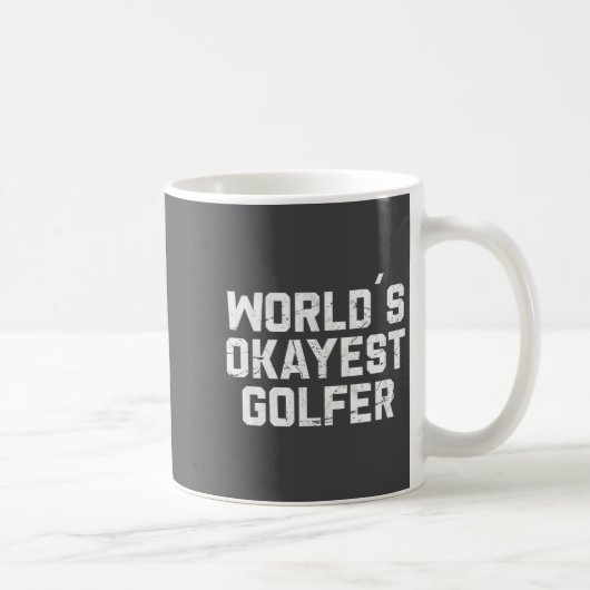 Werelds Okéste Golfer Grappige Golfgrap Vader Koffiemok (Rechts)