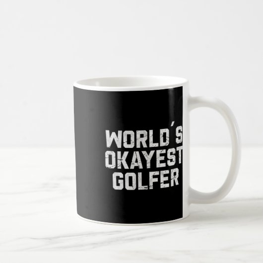 Werelds Okéste Golfer Grappige Golfgrap Vader Koffiemok (Rechts)