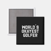 Werelds Okéste Golfer Grappige Golfgrap Vader Magneet (Voorkant / Achterkant)