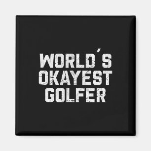Werelds Okéste Golfer Grappige Golfgrap Vader Magneet