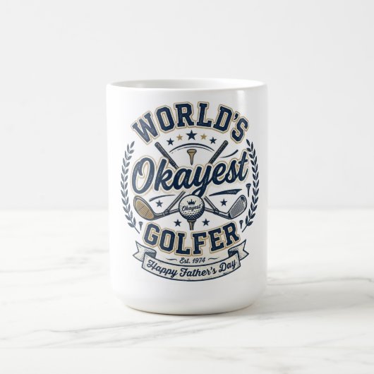 Werelds Okéste Golfer Vader Mok Grappig Golf Cadea (Center)