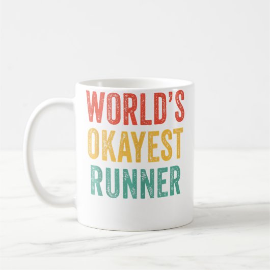 Werelds Okéste Hardloper Funny Hardlopen Koffiemok (Links)