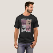Werelds Okéste Kattenmoeder - Grappige Kattenouder T-shirt (Voorkant volledig)