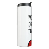 Werelds Okéste Leraar thermische reisbeker thermos Thermosbeker (Gedraaid links)