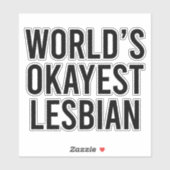 Werelds Okéste Lesbienne Sticker (Vel)