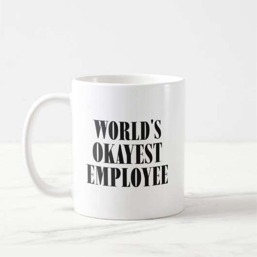 Werelds Okéste Medewerker Grappige Klassieke Mok (Links)