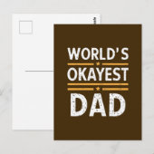 Werelds Okéste Papa  Briefkaart (Voorkant / Achterkant)