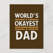 Werelds Okéste Papa  Briefkaart (Voorkant)