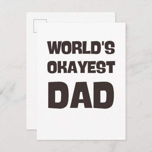 werelds okéste papa grappige papa briefkaart (Voorkant / Achterkant)