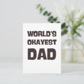 werelds okéste papa grappige papa briefkaart (Staand voorkant)