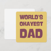 werelds okéste papa grappige papa kaart (Voorkant / Achterkant)