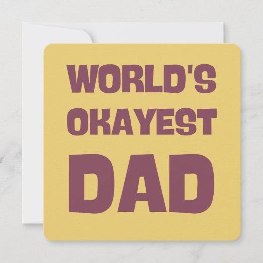 werelds okéste papa grappige papa kaart (Voorkant)