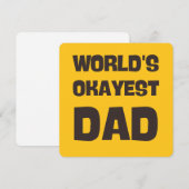 werelds okéste papa grappige papa kaart (Voorkant / Achterkant)
