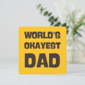 werelds okéste papa grappige papa kaart (Staand voorkant)