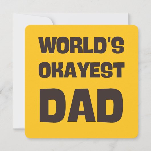 werelds okéste papa grappige papa kaart (Voorkant)