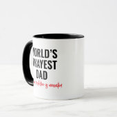 Werelds Okéste Papa Grappige Quote Mok (Voorkant links)