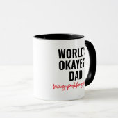 Werelds Okéste Papa Grappige Quote Mok (Voorkant rechts)