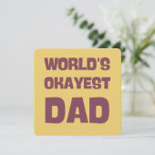werelds okéste papa grappige vader kaart (Staand voorkant)