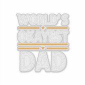 Werelds Okéste Papa Sticker (Voorkant)