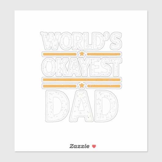 Werelds Okéste Papa Sticker (Vel)
