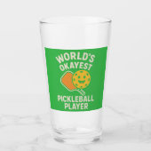 Werelds Okéste Pickleball Speler Glas (Voorkant)