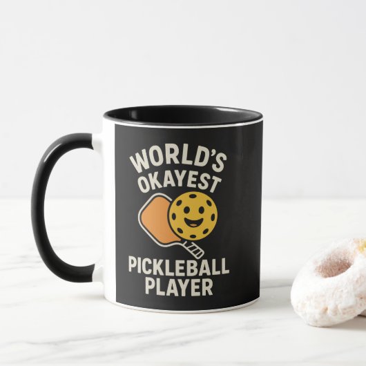 Werelds Okéste Pickleball Speler Mok (Met donut)