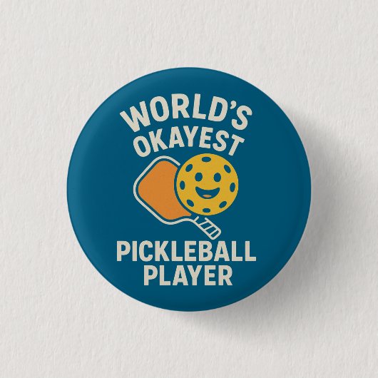 Werelds Okéste Pickleball Speler Ronde Button 3,2 Cm (Voorkant)