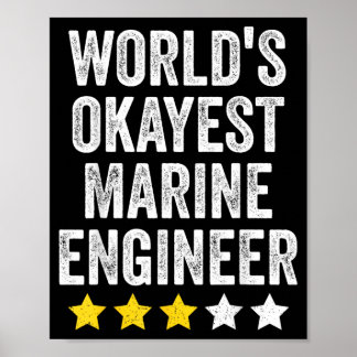 Werelds Okéste Scheepswerktuigkundige Mannen Vrouw Poster