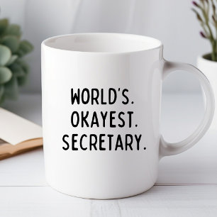 Werelds Okéste Secretaresse Fun Kopje voor in het  Mok