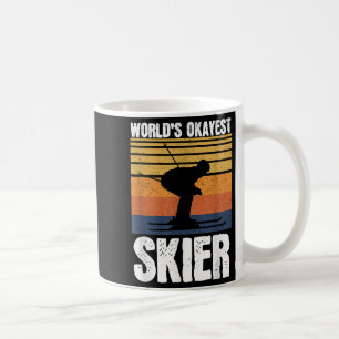 Werelds Okéste Skiër Retro Vintage Ski Liefhebber Koffiemok